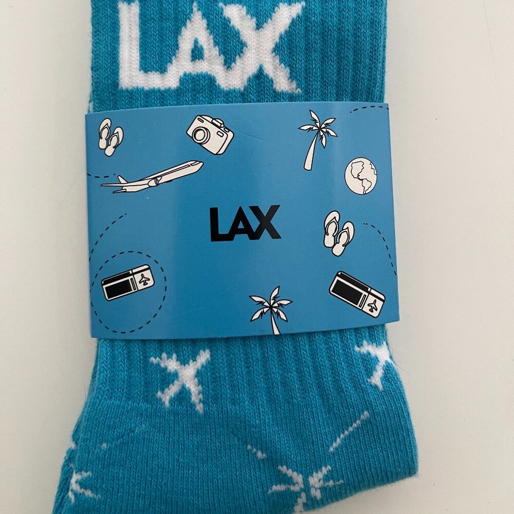 LAX/Los Angeles International Airport Blue Socks